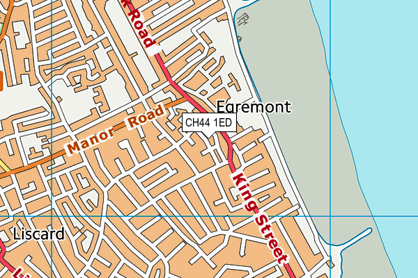 CH44 1ED map - OS VectorMap District (Ordnance Survey)