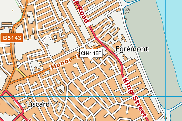 CH44 1EF map - OS VectorMap District (Ordnance Survey)