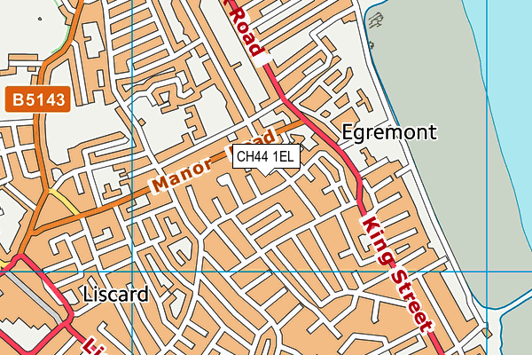 CH44 1EL map - OS VectorMap District (Ordnance Survey)