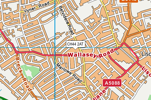 CH44 2AT map - OS VectorMap District (Ordnance Survey)