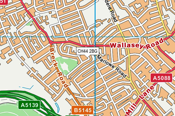 CH44 2BG map - OS VectorMap District (Ordnance Survey)