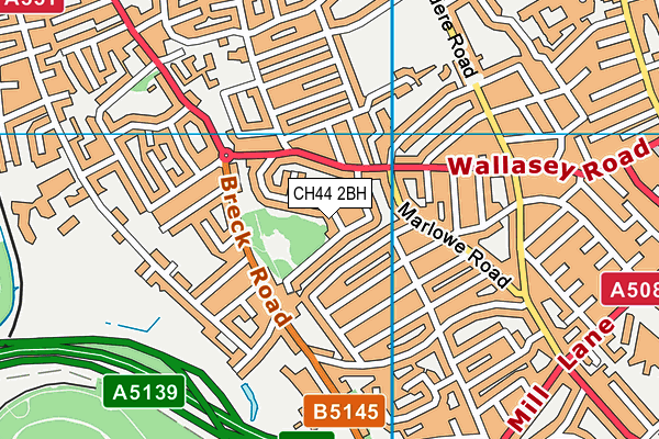 CH44 2BH map - OS VectorMap District (Ordnance Survey)