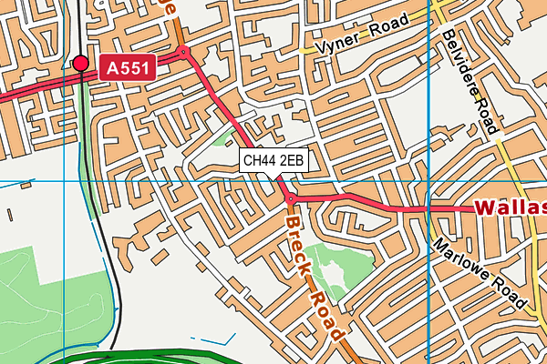 CH44 2EB map - OS VectorMap District (Ordnance Survey)