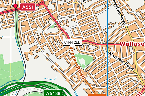 CH44 2ED map - OS VectorMap District (Ordnance Survey)