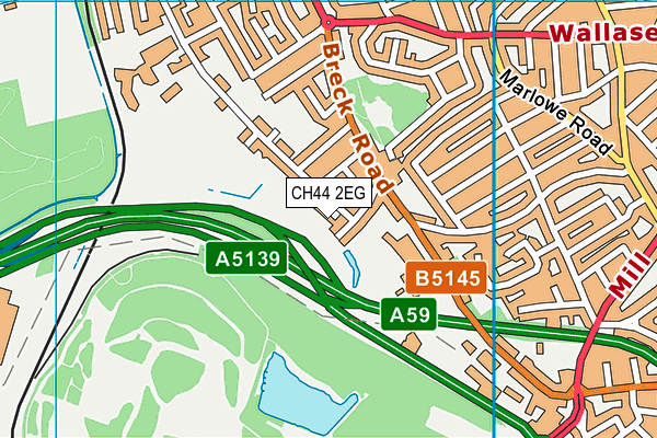 CH44 2EG map - OS VectorMap District (Ordnance Survey)