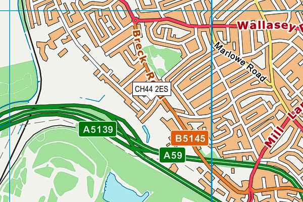 CH44 2ES map - OS VectorMap District (Ordnance Survey)