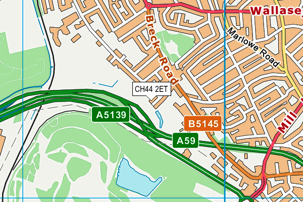 CH44 2ET map - OS VectorMap District (Ordnance Survey)