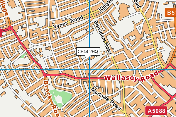 CH44 2HQ map - OS VectorMap District (Ordnance Survey)