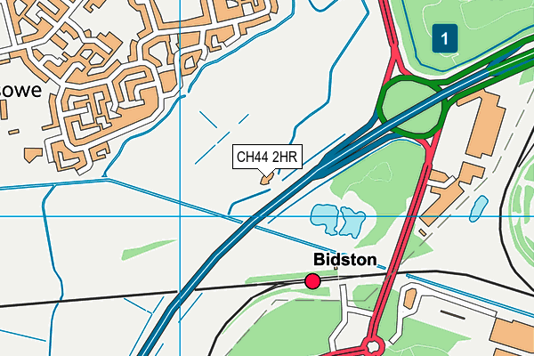 Bidston Golf Club map (CH44 2HR) - OS VectorMap District (Ordnance Survey)