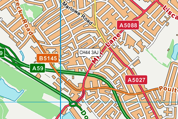 CH44 3AJ map - OS VectorMap District (Ordnance Survey)