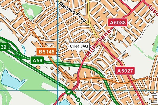 CH44 3AQ map - OS VectorMap District (Ordnance Survey)