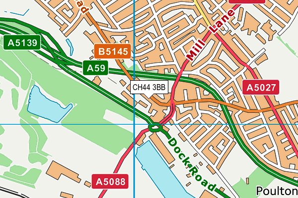 CH44 3BB map - OS VectorMap District (Ordnance Survey)