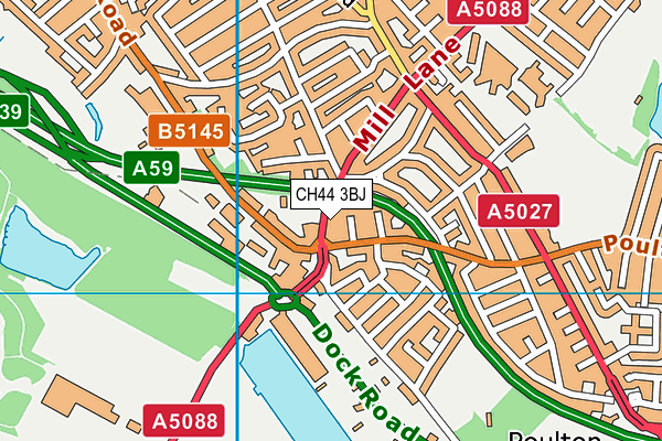 CH44 3BJ map - OS VectorMap District (Ordnance Survey)