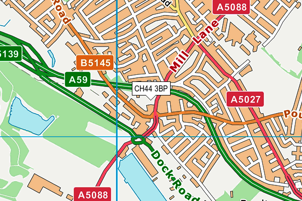 CH44 3BP map - OS VectorMap District (Ordnance Survey)