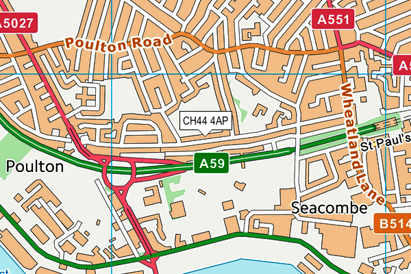 CH44 4AP map - OS VectorMap District (Ordnance Survey)