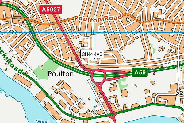 CH44 4AS map - OS VectorMap District (Ordnance Survey)