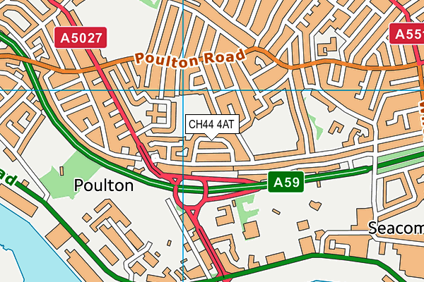 CH44 4AT map - OS VectorMap District (Ordnance Survey)