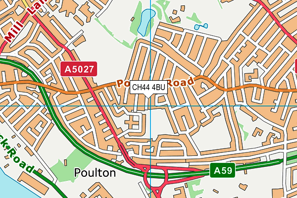 CH44 4BU map - OS VectorMap District (Ordnance Survey)