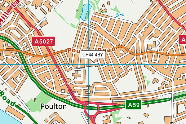 CH44 4BY map - OS VectorMap District (Ordnance Survey)