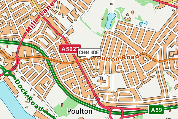 CH44 4DE map - OS VectorMap District (Ordnance Survey)