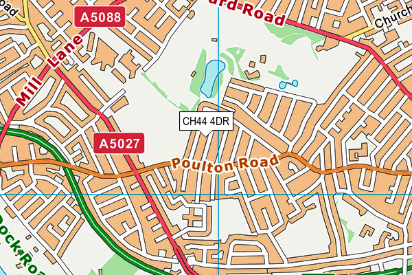 CH44 4DR map - OS VectorMap District (Ordnance Survey)