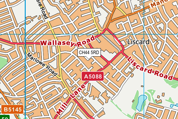 CH44 5RD map - OS VectorMap District (Ordnance Survey)