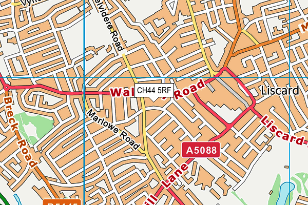 CH44 5RF map - OS VectorMap District (Ordnance Survey)