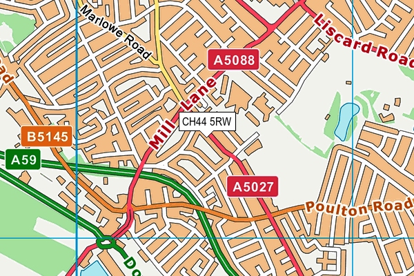 CH44 5RW map - OS VectorMap District (Ordnance Survey)