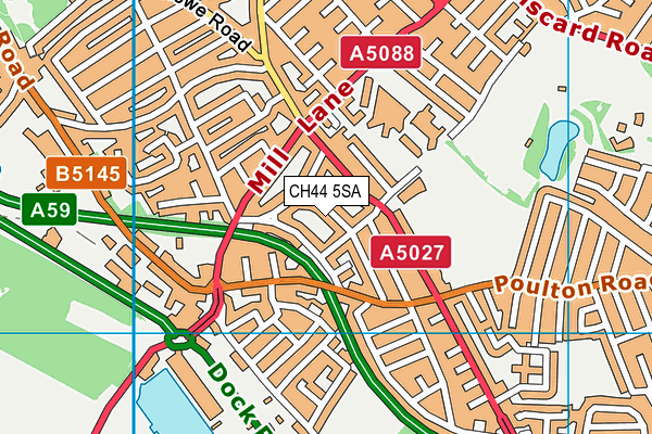 CH44 5SA map - OS VectorMap District (Ordnance Survey)