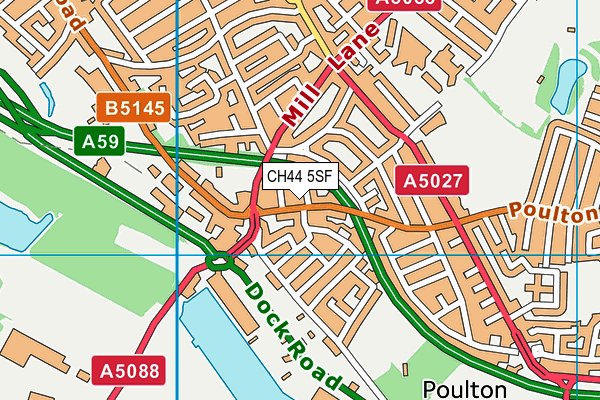 CH44 5SF map - OS VectorMap District (Ordnance Survey)