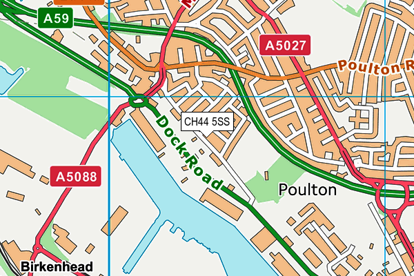 CH44 5SS map - OS VectorMap District (Ordnance Survey)