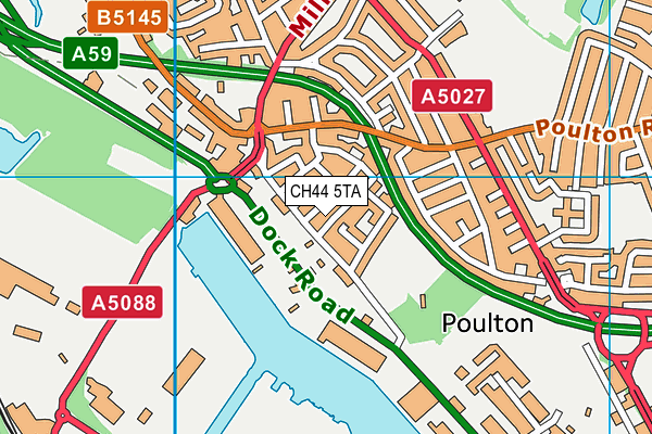 CH44 5TA map - OS VectorMap District (Ordnance Survey)