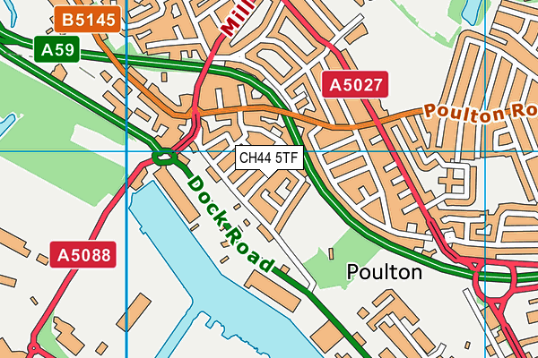 CH44 5TF map - OS VectorMap District (Ordnance Survey)