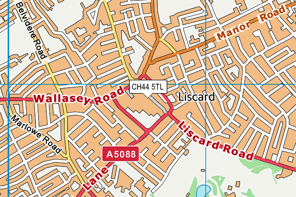 CH44 5TL map - OS VectorMap District (Ordnance Survey)