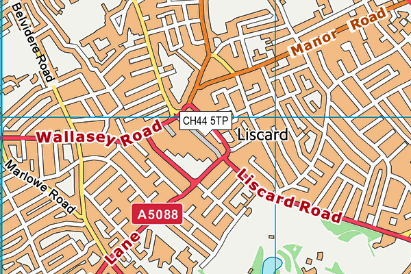 CH44 5TP map - OS VectorMap District (Ordnance Survey)