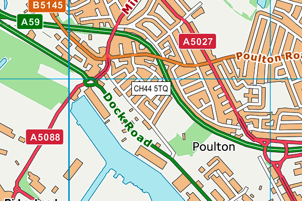 CH44 5TQ map - OS VectorMap District (Ordnance Survey)