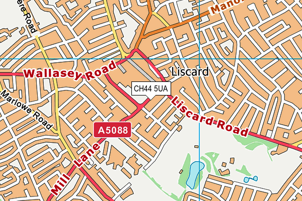 CH44 5UA map - OS VectorMap District (Ordnance Survey)