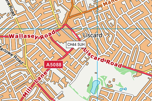 CH44 5UH map - OS VectorMap District (Ordnance Survey)