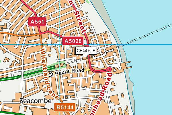 CH44 6JF map - OS VectorMap District (Ordnance Survey)