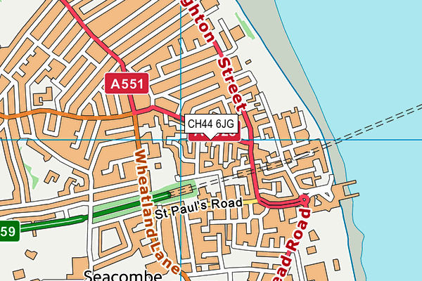 CH44 6JG map - OS VectorMap District (Ordnance Survey)