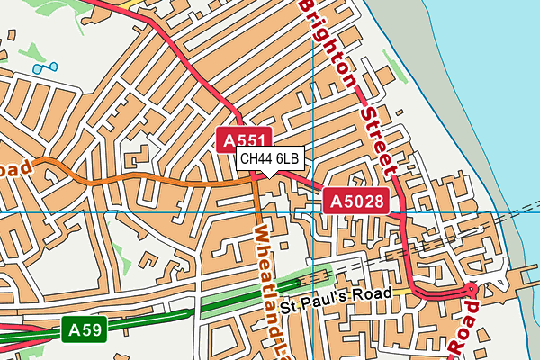 CH44 6LB map - OS VectorMap District (Ordnance Survey)