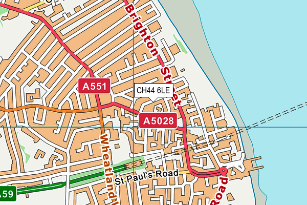 CH44 6LE map - OS VectorMap District (Ordnance Survey)