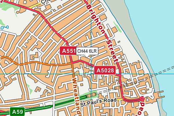 CH44 6LR map - OS VectorMap District (Ordnance Survey)