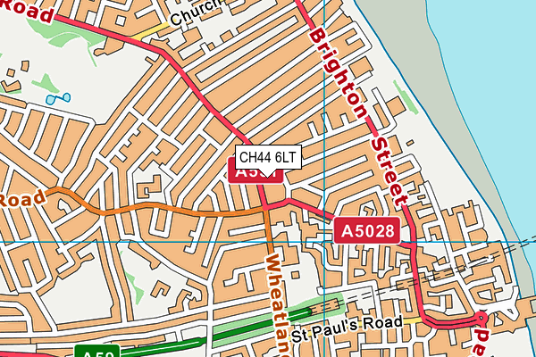 CH44 6LT map - OS VectorMap District (Ordnance Survey)