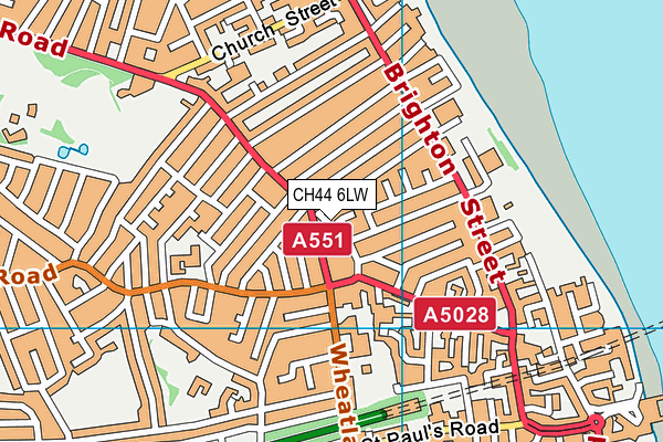 CH44 6LW map - OS VectorMap District (Ordnance Survey)