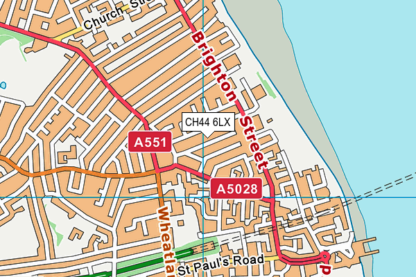 CH44 6LX map - OS VectorMap District (Ordnance Survey)