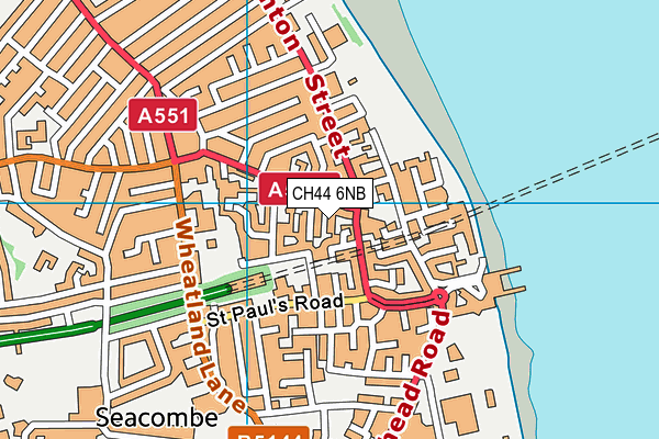 CH44 6NB map - OS VectorMap District (Ordnance Survey)