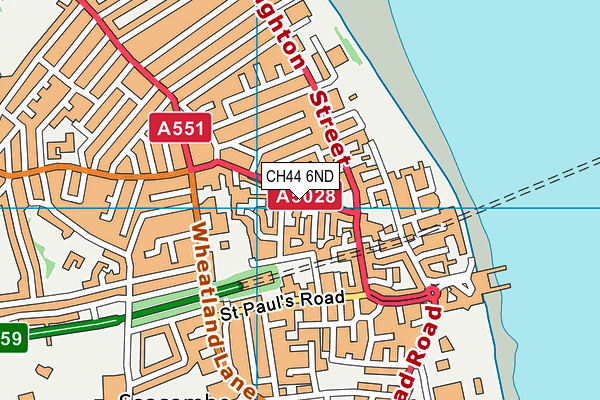 CH44 6ND map - OS VectorMap District (Ordnance Survey)