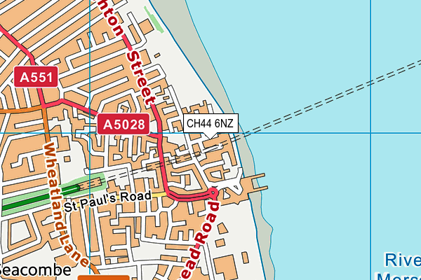 CH44 6NZ map - OS VectorMap District (Ordnance Survey)