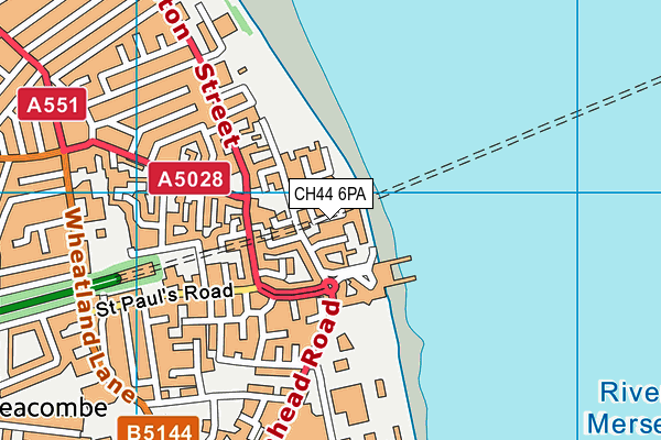 CH44 6PA map - OS VectorMap District (Ordnance Survey)